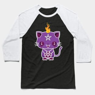 Satanic kawaii kittie cat Baseball T-Shirt